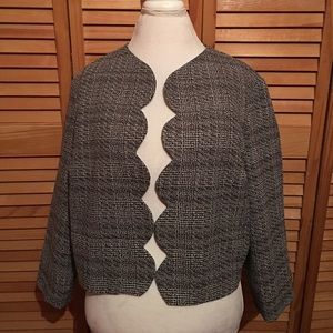ASOS TWEED SCALLOPED JACKET